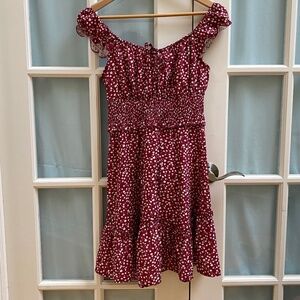 Boho floral peasant dress